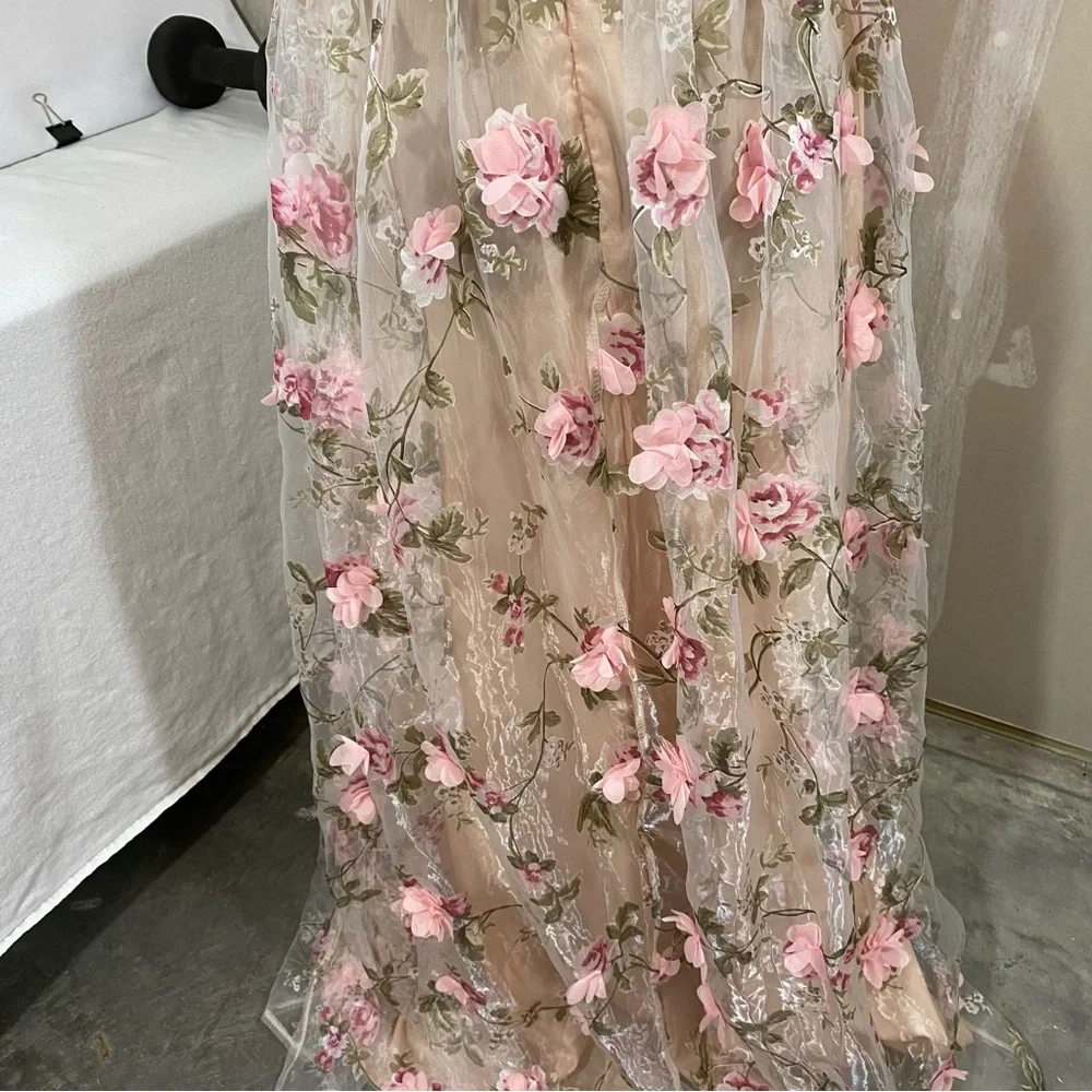 Ever After Dress Chic Floral Maxi Dress with Pink Accents - Picture 8 of 15